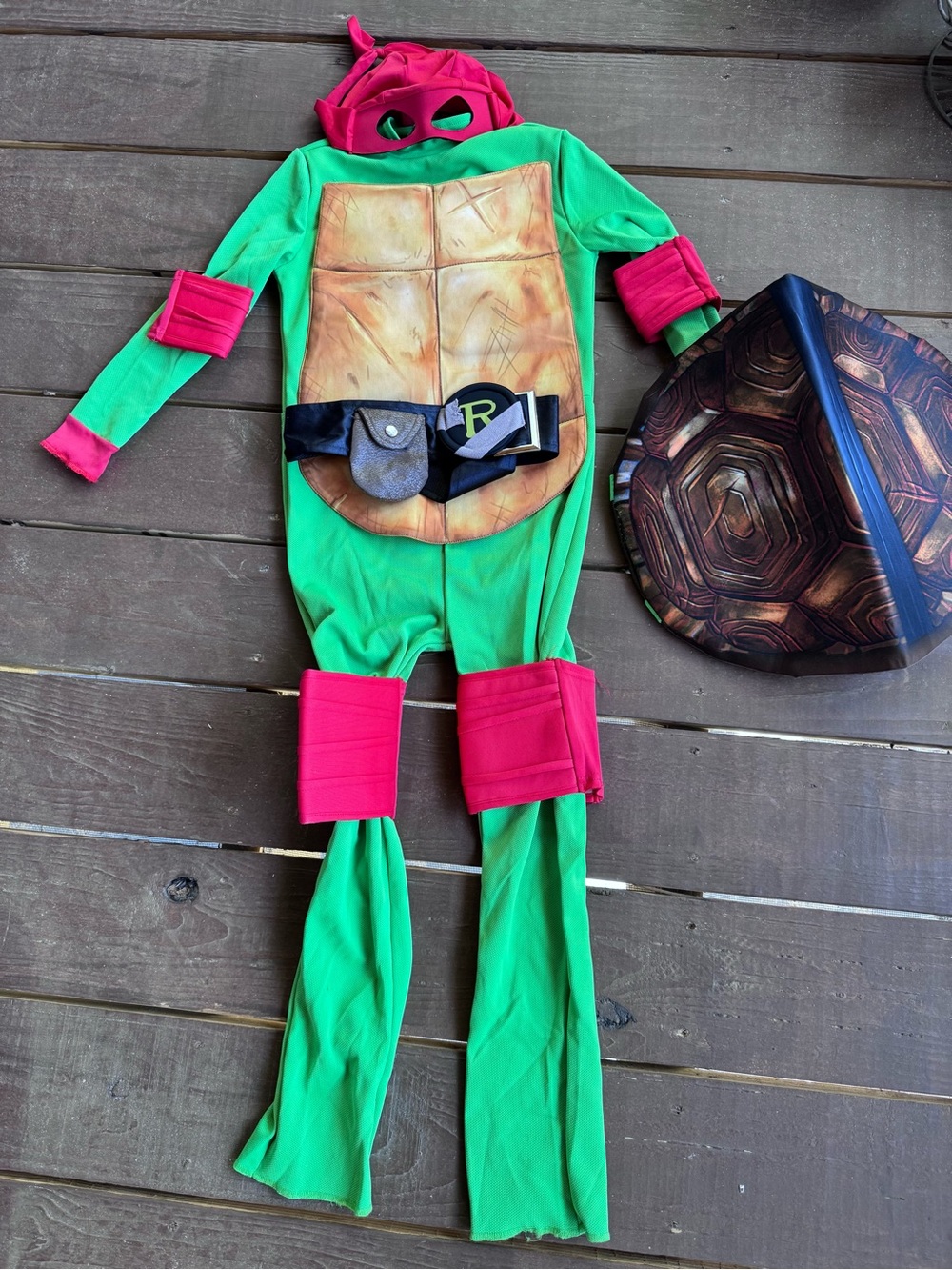 Spirit Kids Turtle Ninja Raph Costume with Shell small 4-6 - Picture 2 of 12